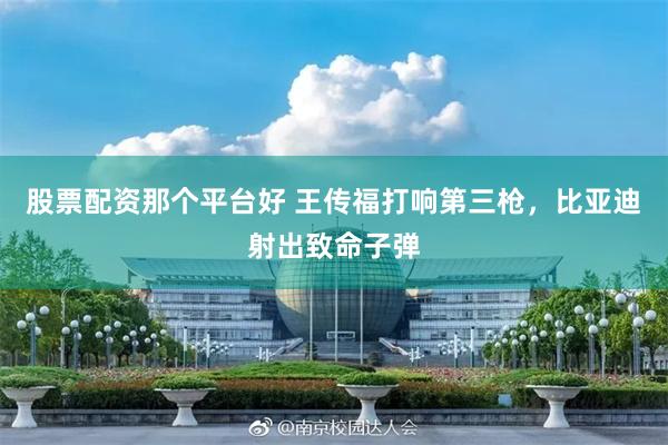 股票配资那个平台好 王传福打响第三枪,比亚迪射出致命子弹