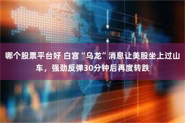 哪个股票平台好 白宫“乌龙”消息让美股坐上过山车,强劲反弹30分钟后再度转跌