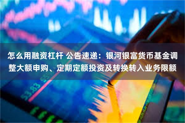 怎么用融资杠杆 公告速递:银河银富货币基金调整大额申购、定期定额投资及转换转入业务限额