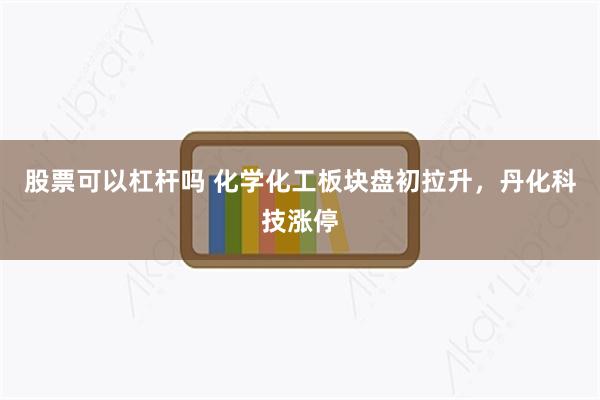 股票可以杠杆吗 化学化工板块盘初拉升，丹化科技涨停