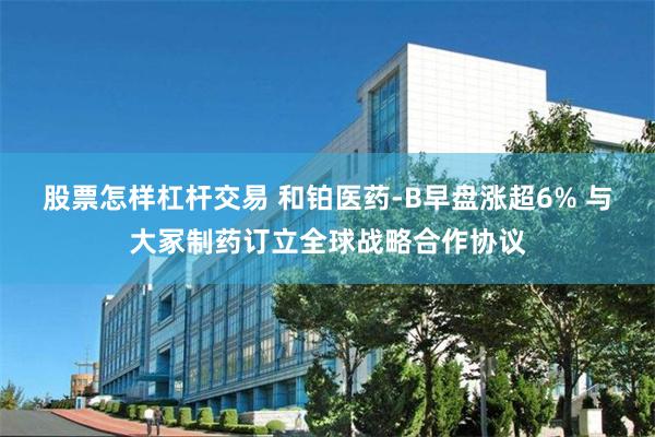 股票怎样杠杆交易 和铂医药-B早盘涨超6% 与大冢制药订立全球战略合作协议