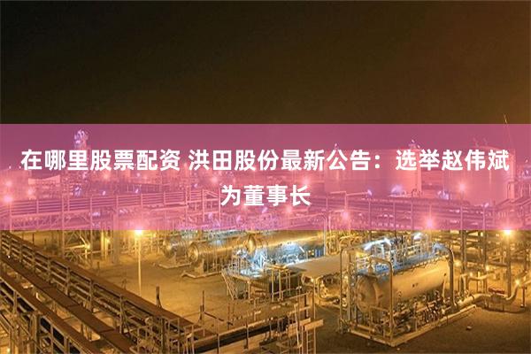 在哪里股票配资 洪田股份最新公告：选举赵伟斌为董事长