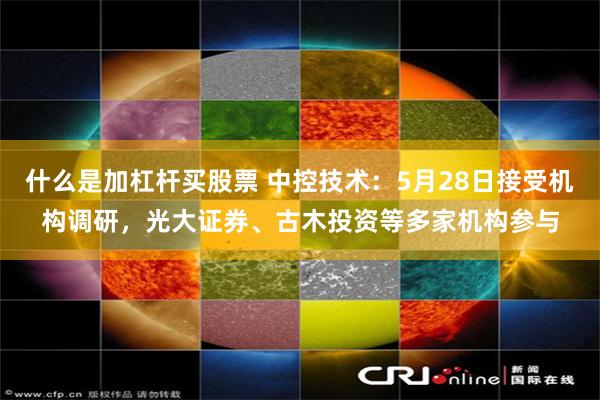 什么是加杠杆买股票 中控技术：5月28日接受机构调研，光大证券、古木投资等多家机构参与