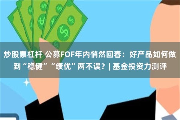 炒股票杠杆 公募FOF年内悄然回春：好产品如何做到“稳健”“绩优”两不误？| 基金投资力测评