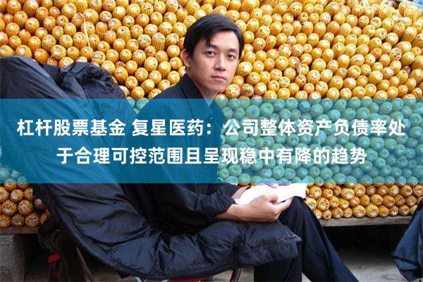 杠杆股票基金 复星医药：公司整体资产负债率处于合理可控范围且呈现稳中有降的趋势