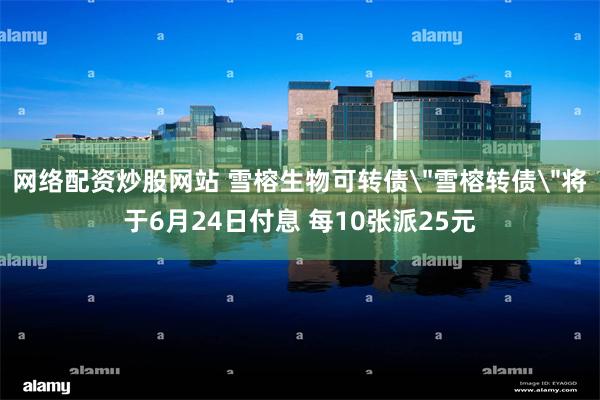 网络配资炒股网站 雪榕生物可转债