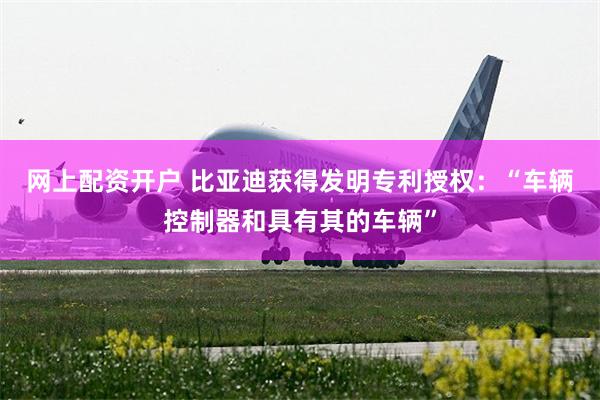 网上配资开户 比亚迪获得发明专利授权：“车辆控制器和具有其的车辆”