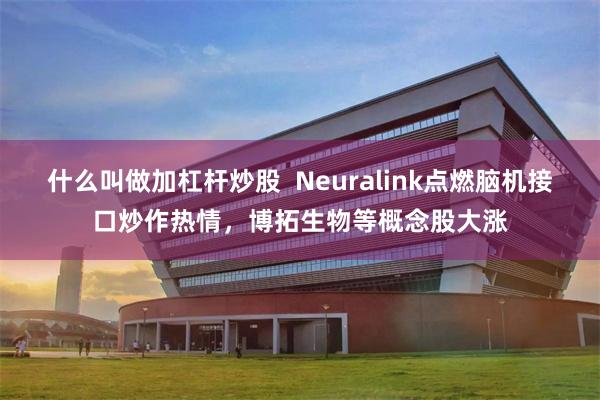 什么叫做加杠杆炒股 Neuralink点燃脑机接口炒作热情,博拓生物等概念股大涨