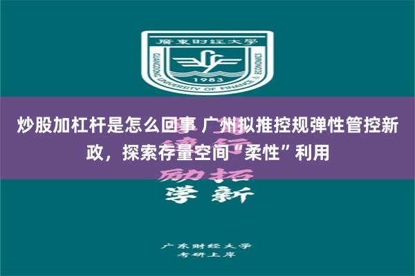 炒股加杠杆是怎么回事 广州拟推控规弹性管控新政，探索存量空间“柔性”利用