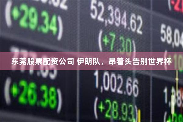 东莞股票配资公司 伊朗队，昂着头告别世界杯