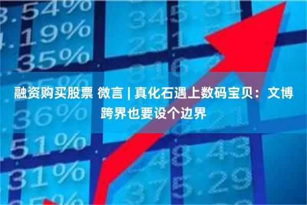 融资购买股票 微言 | 真化石遇上数码宝贝：文博跨界也要设个边界