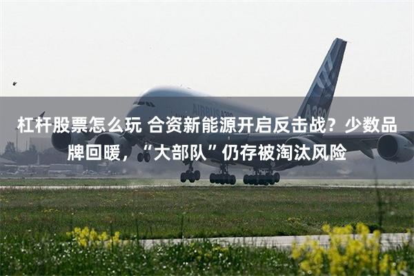 杠杆股票怎么玩 合资新能源开启反击战?少数品牌回暖,“大部队”仍存被淘汰风险